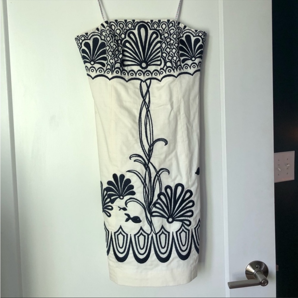 Lilly Pulitzer Embroidered Strapless Dress